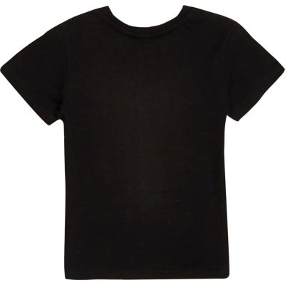 Mini boys black Marvel print t-shirt